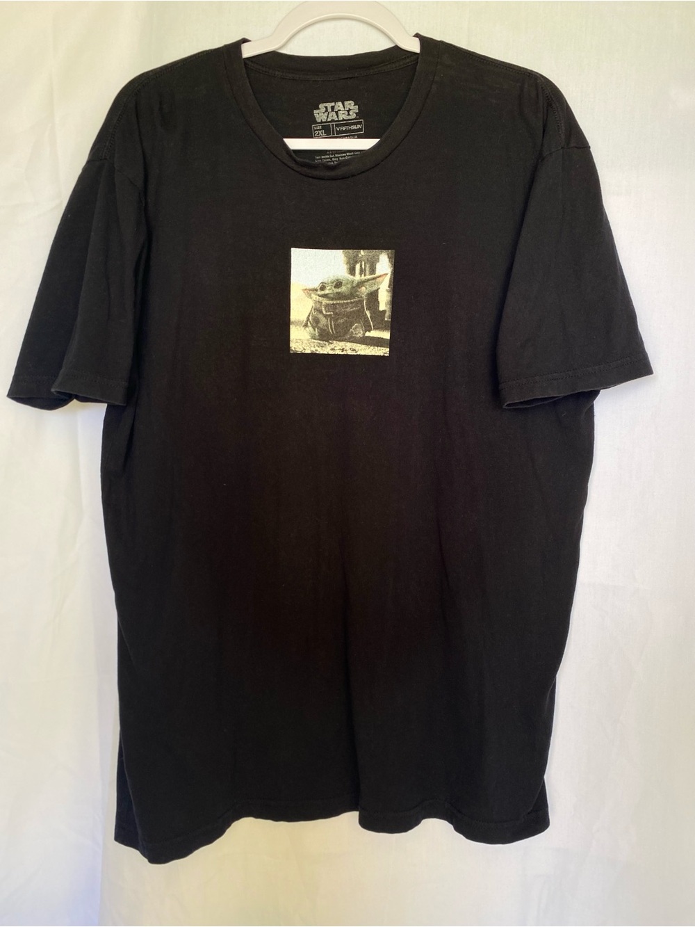 Fifth Sun Star Wars 2XL Mandalorian The Child Grogu Black Short Sleeve T-Shirt